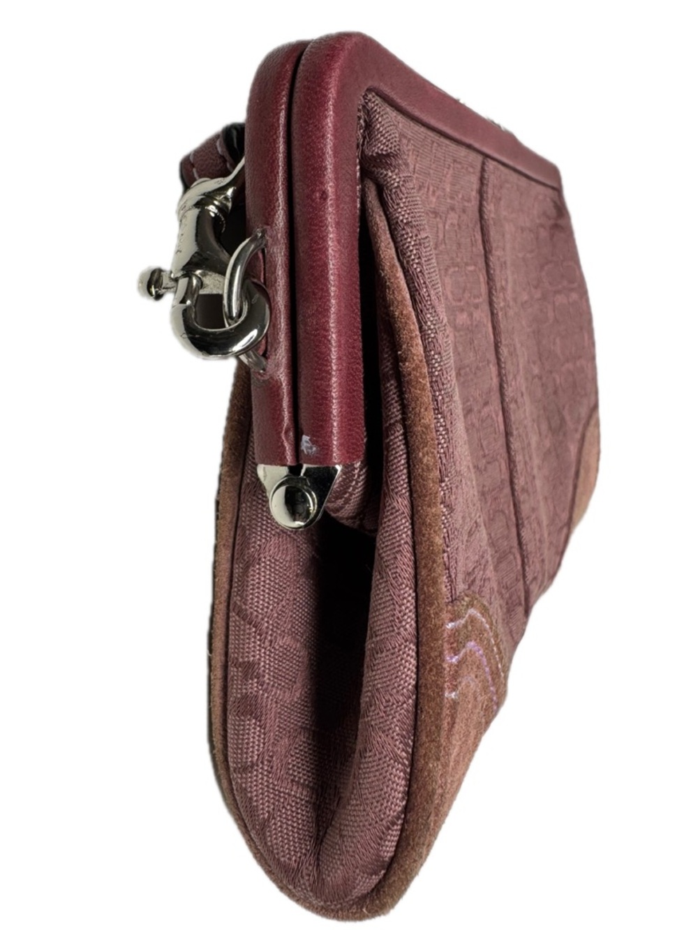 Coach Purple Signature Kisslock Wristlet Pouch Y2K Coin Purse  Bag - Picture 5 of 16